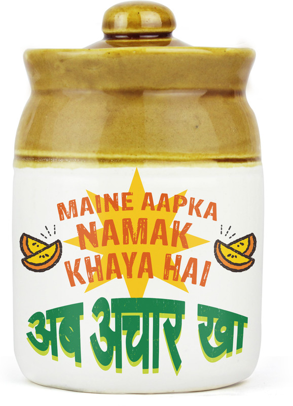 Ramposh Ceramic Pickle Jar Ceramic Jar Achar Jar Ceramic Containers Ceramic Pickle Container For Chutney Pickle