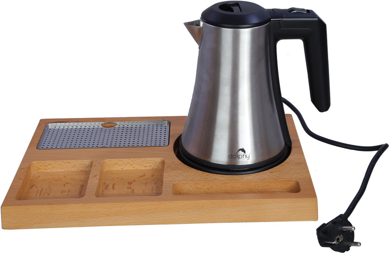 Dolphy Tray Sets With Electric Kettle(0.8 L, Silver)