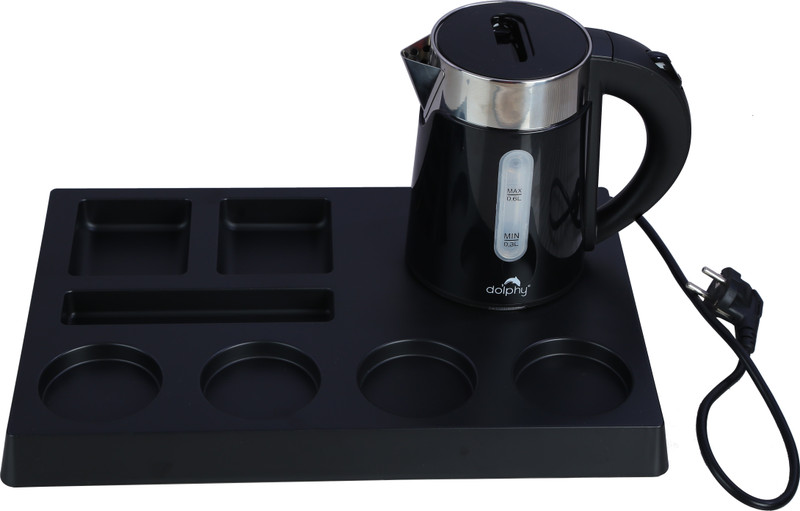 Dolphy Tray Sets with 0.6 Litre Electric Kettle(0.6 L, Black)