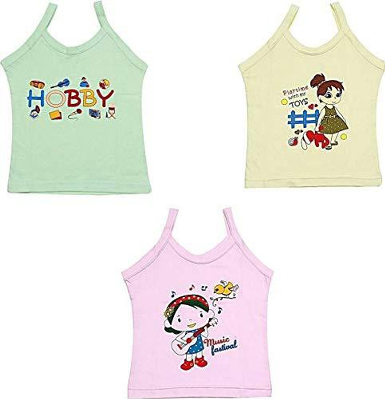 SIRTEX EAZY Camisole For Girls(Multicolor, Pack of 3)