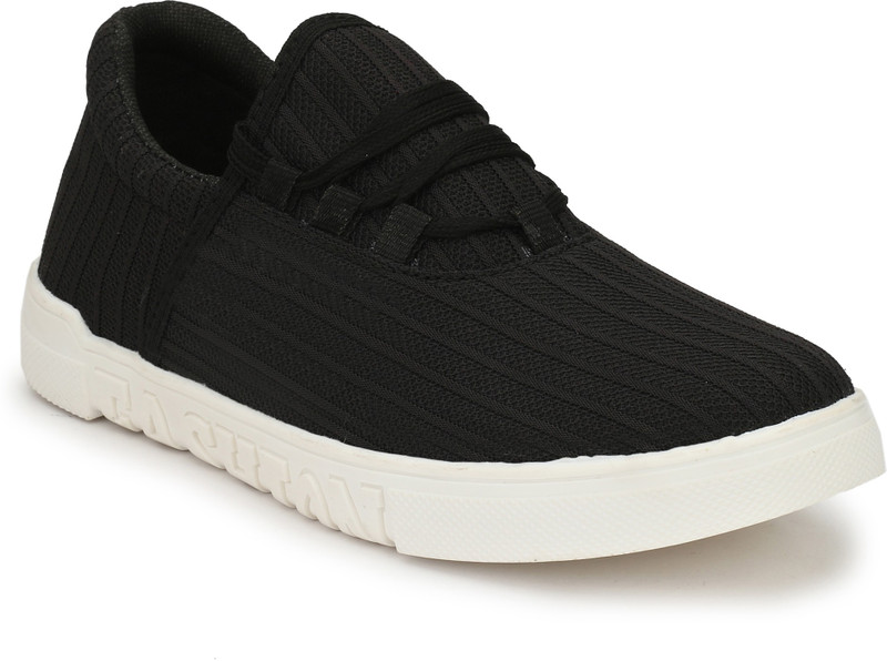 kingson Men's Mesh Running Sport Shoes Casuals For Men(Black)