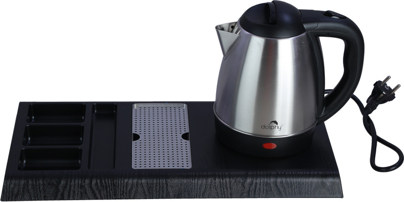 Dolphy Tray Sets With (1.2-Litre) Electric Kettle(1.2 L, Silver & Black)