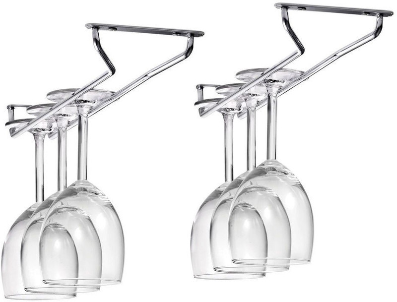 KEEPWELL Stainless Steel Glass Rack (Pack of 2) Stainless Steel Wine Rack