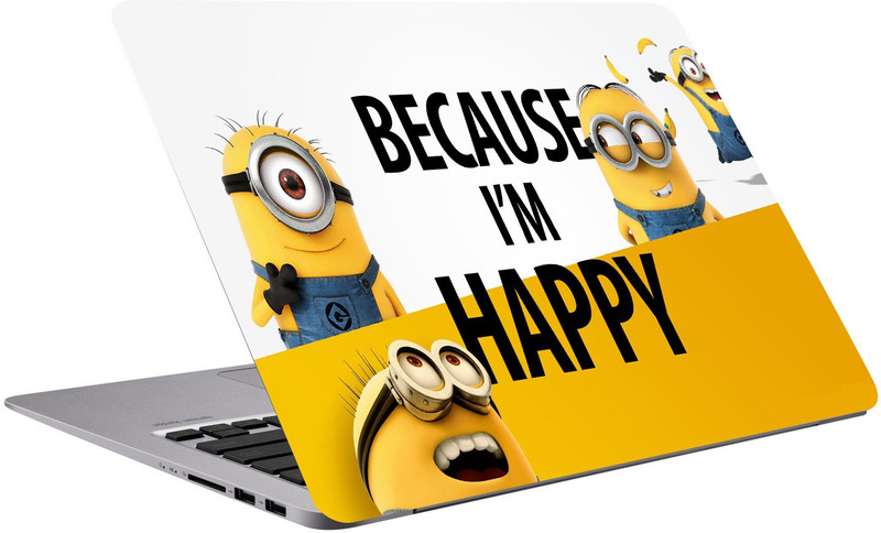 Richerbrand I m Happy Designer laptop sticker-Laptop Protector Vinyl-Quotes laptop skin -3M Vinyl-Laptop skin 15.6 inch-Laptop Sticker 15.6 inch-laptop skin sticker-439 Premium Quality 3m Vinyl,unique Laptop Skin/Cover for 15.6 inches/3m Vinyl laptop skin Laptop Decal 15.6