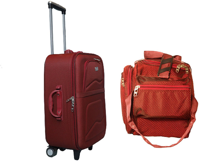 VIDHI Duffel Bag, Check-in Suitcase Combo(Maroon)