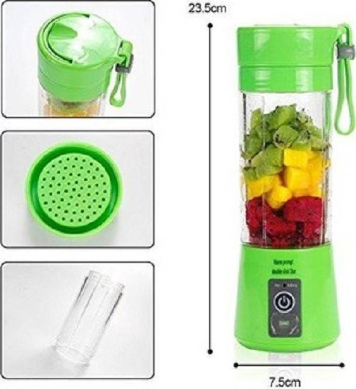 SND KS-09 Portable Wireless Rechargeable Juice Cup Mini Automatic Fruit Smoothie Cider Device Electric 250 W Juicer Mixer Grinder(Multicolor, 1 Jar)