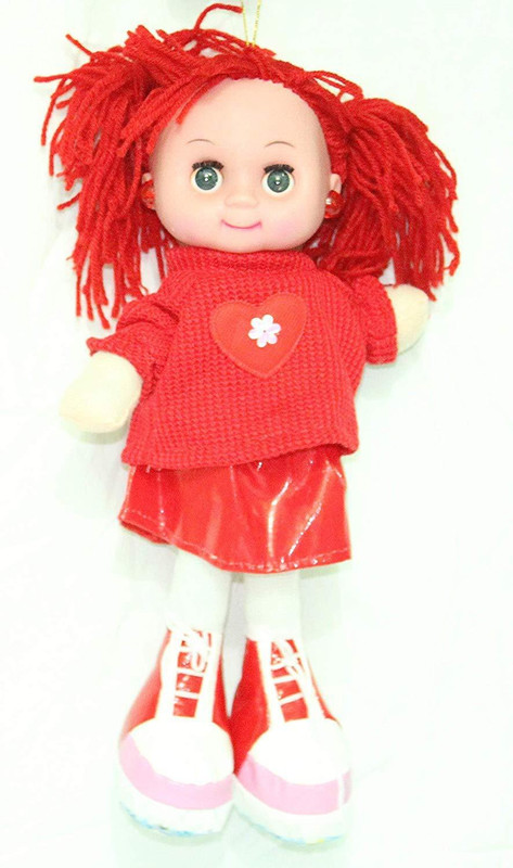 dhaman Red Music Doll Teddy for Home,car Decoration or Best Birthday Gift to Girl or boy.(Red)