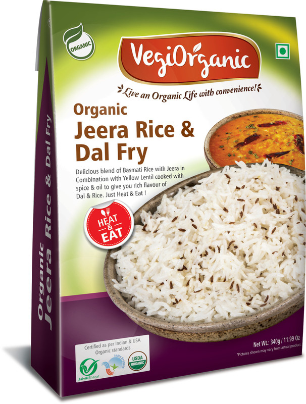 vegiorganic Organic Jeera Rice with dal Fry 340 g