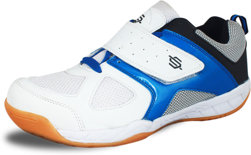 shredz Badminton Shoes For Men(White, Blue)
