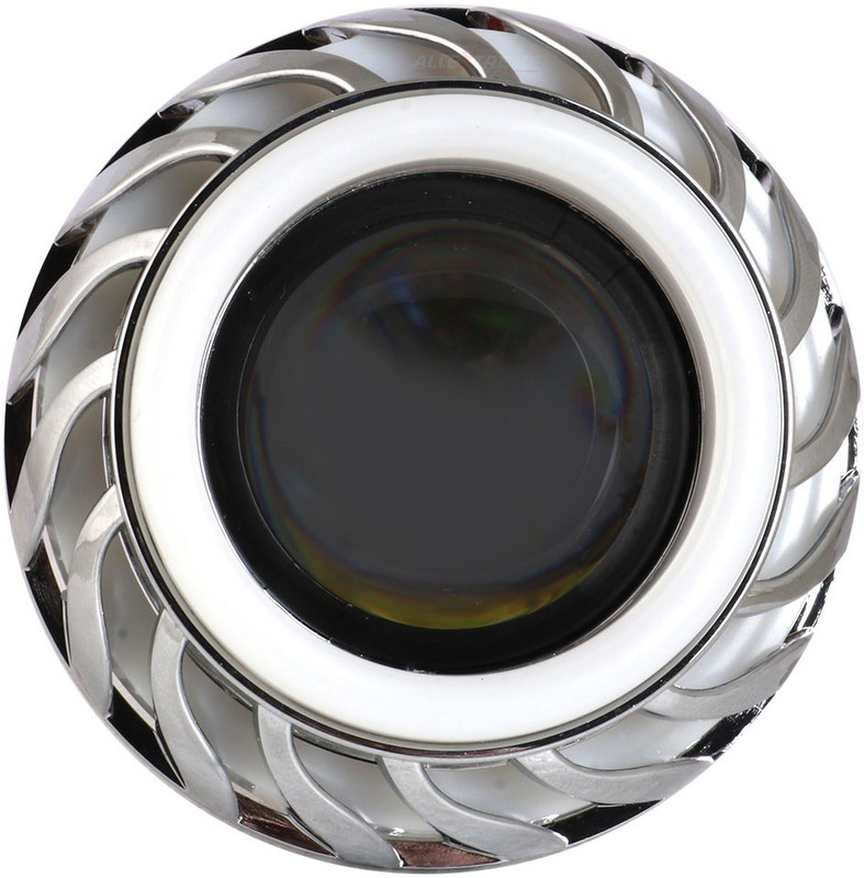 ALLEXTREME EXPRJWB1 High Intensity Projector Lamp with Hi/Low Beam and Flasher Function Dual Angel Eye Ring Projector Lens