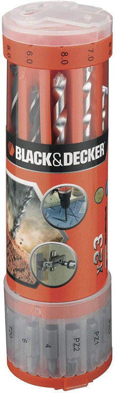 Black & Decker 23 Piece Drill Bit Set A7102-xj Black & Decker 23 Piece Drill Bit Set A7102-xj