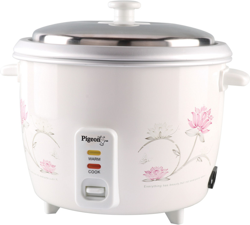 Pigeon Blossom 1.8 Electric Rice Cooker(1.8 L, White)