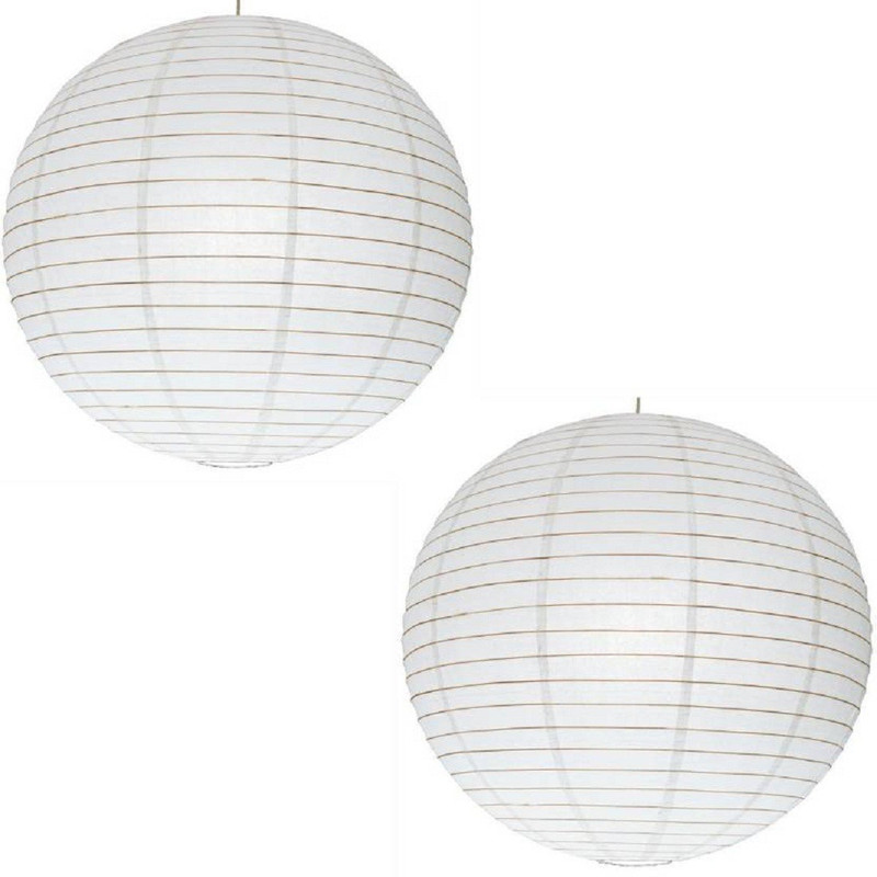 decogram paper lantern White Paper Hanging Lantern(30 cm X 30 cm, Pack of 2)