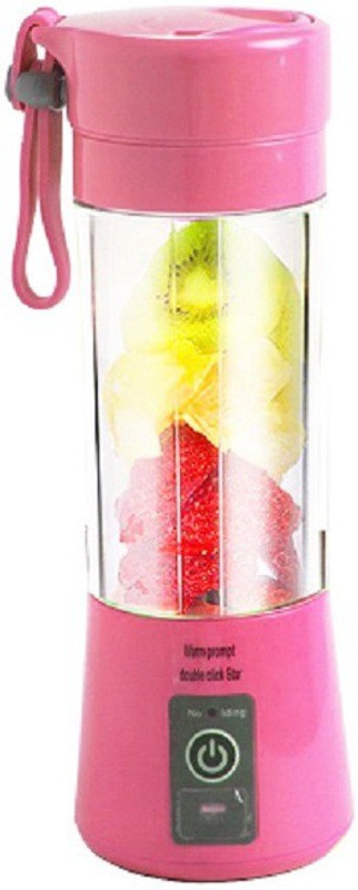 Nelinho KS-09 Portable Rechargeable Electric Blender 380ml Juicer Cup - Juice Blender and Mixer with USB Charger (Pink) 150 Juicer(Pink, 1 Jar)