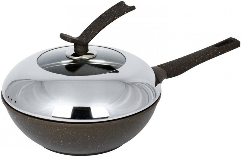 professional empire Marble Coated Heavy duty Non Stick Pan Roasting Pan 0.12 cm diameter with Lid(Stainless Steel, Non-stick, Induction Bottom)