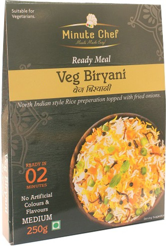Minute Chef Ready to Eat Rice Veg Biryani 250 g