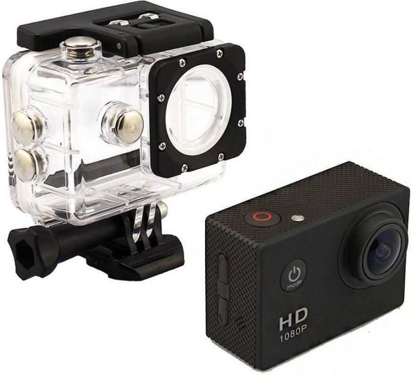 Lizzie Action Shot Under W Sports and Action Camera(Black, 12 MP)