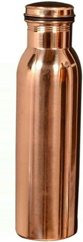 sv crafts creation Pure Water Copper Bottle_01 1000 ml Bottle(Pack of 1, Orange)