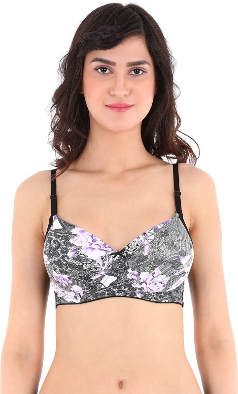 Clovia Padded Non-Wired Printed Multiway T-Shirt Bra Women Full Coverage Lightly Padded...