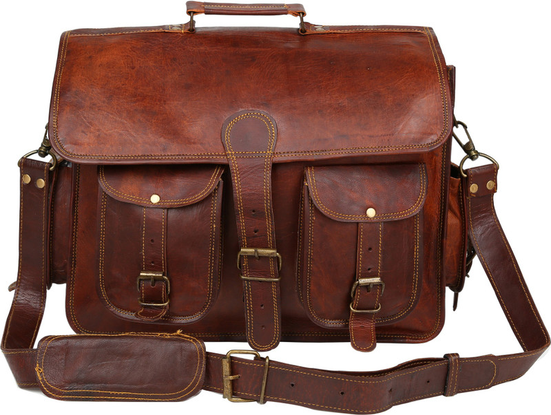indicraft inc Camera Cum Laptop Shoulder Bag  Camera Bag(Brown)