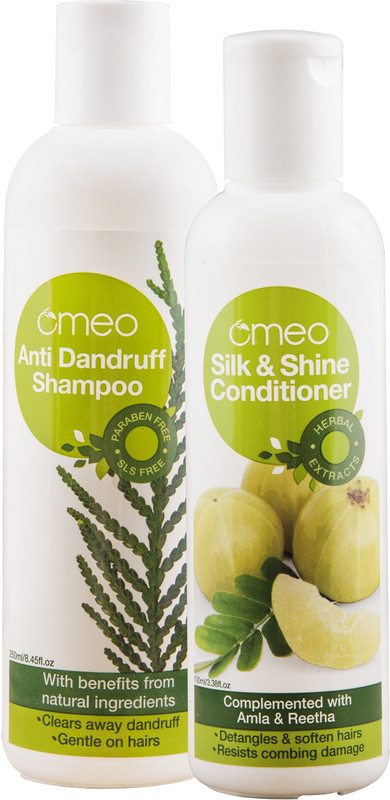 omeo Anti Dandruff Shampoo ( 200 Ml) + Silk and Shine Conditioner(1 Items in the set)
