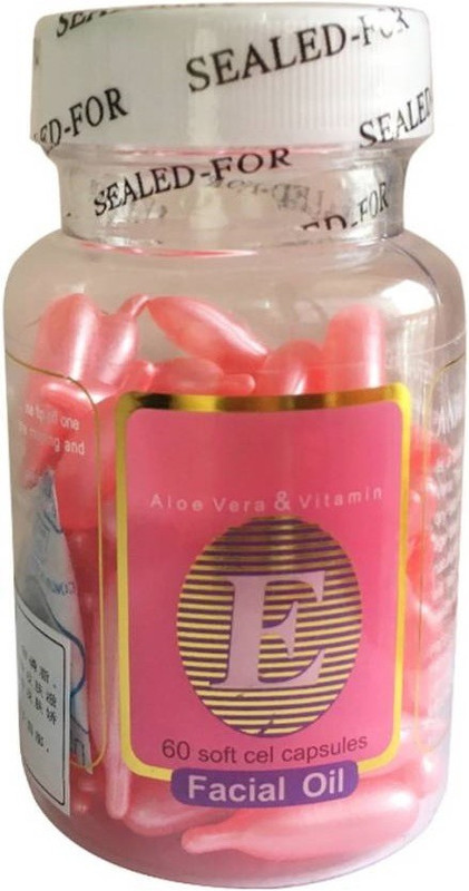 jeffy Aloe Vera And Vitamin E Capsules Facial Oil 60 Soft Gel Capsules Packeage(150 g)