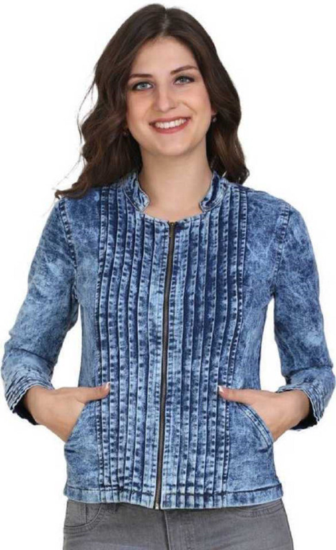 kanzul Full Sleeve Washed Women Denim Jacket