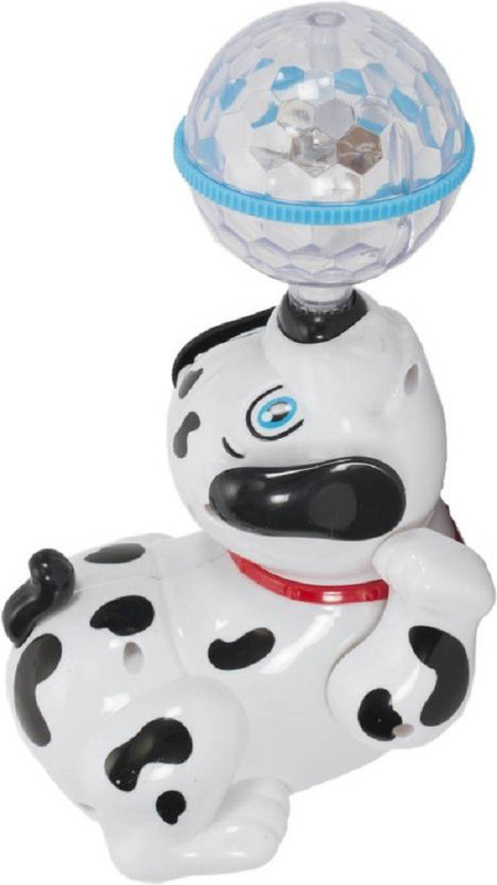 affordy collection Dancing Dog with Music Flashing Lights (White)(White)
