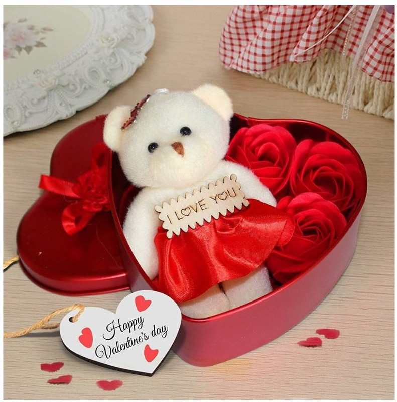 shree radhey goods Artificial Flower, Soft Toy Gift Set