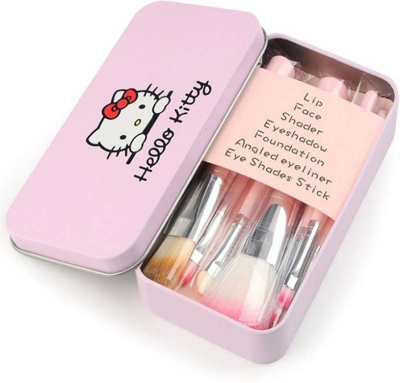 Hello Kitty Mini Pink Makeup Brush Set (Pack of 7)(Pack of 7)