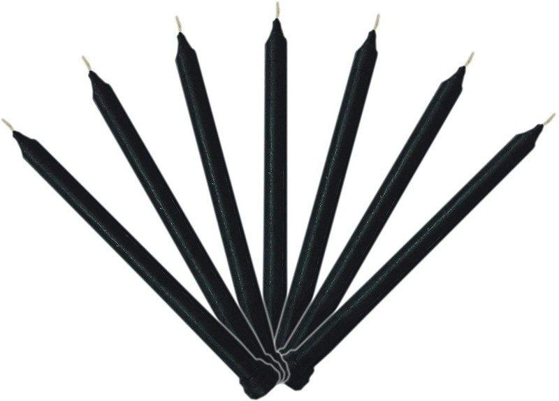 sunnydecor Spell Candles: Black Taper Candle, Household Candle (Pack of 6) (7 INCH) Candle(Black, Pack of 6)