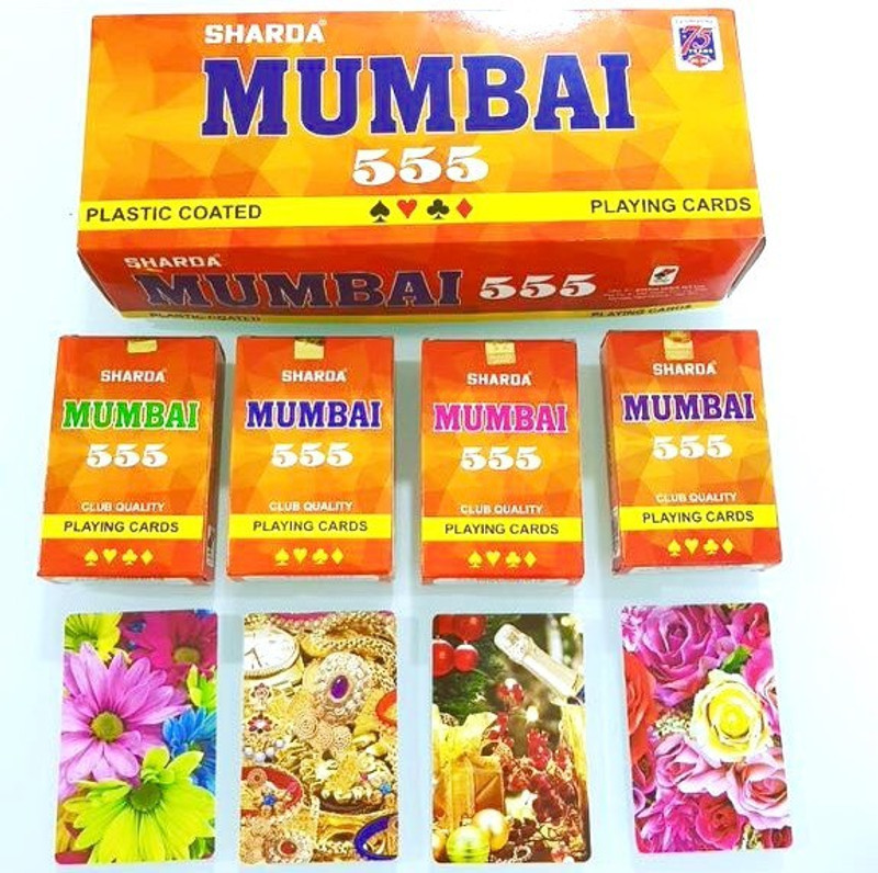 sharda cards Mumbai 555 Premium Plastic Coated Playing Cards(Multicolor)
