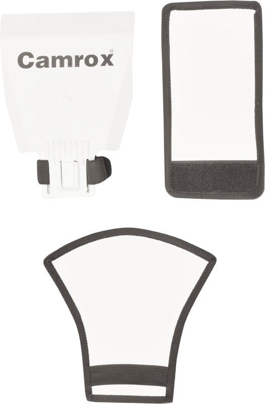 Camrox 3 Flash Bounce Card Combo Plastic and Mini Silver White Camera Photography Diffuser(Black, White, Silver)
