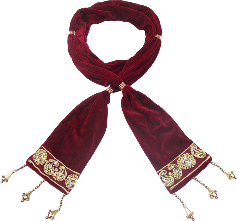 krypmax Velvet Self Design Men Dupatta