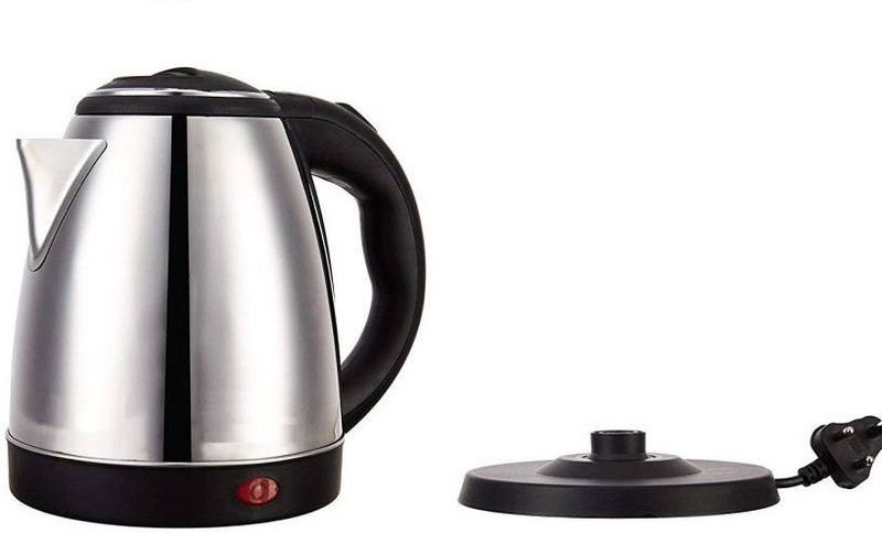 Mezire Hot Water Pot Portable Boiler Tea Coffee Warmer Heater Cordless Electric Kettle Electric Kettle(1.8 L, Silver)