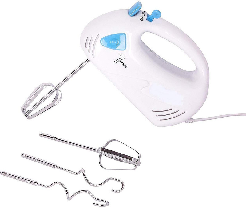 SVK Dream 7 Speed Electric Hand Mixer Whisk Egg Beater Cake Baking Mains Powered 300 W Hand Blender(White) SVK Dream 7 Speed Electric Hand Mixer Whisk Egg Beater Cake Baking Mains Powered 300 W Hand Blender(White)