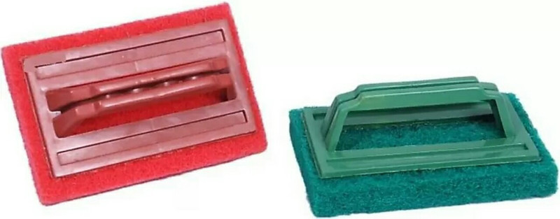 prathana Tile cleaning brush scrub pad Scrub Pad(Medium, Pack of 2)