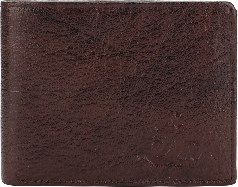 swisswin Men Casual Brown Genuine Leather Wallet(3 Card Slots)