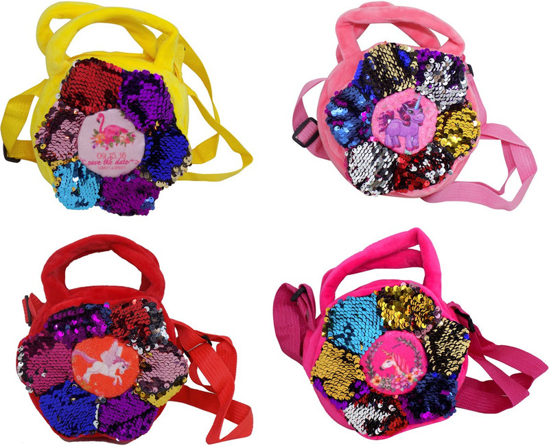 Prime Combo Of Mermaid Sequin Sling Bag For Kids, Best Return Gift Item, Set of 4, Pack of 1 Multipurpose Bag(Multicolor, 6 L)