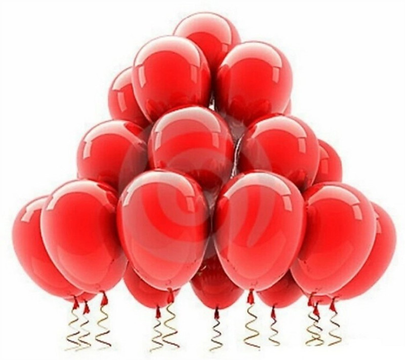 mra fashion Solid Metallic Red Balloon Birthday Party Decoration (Pack of 50) Balloon(Red, Pack of 50)