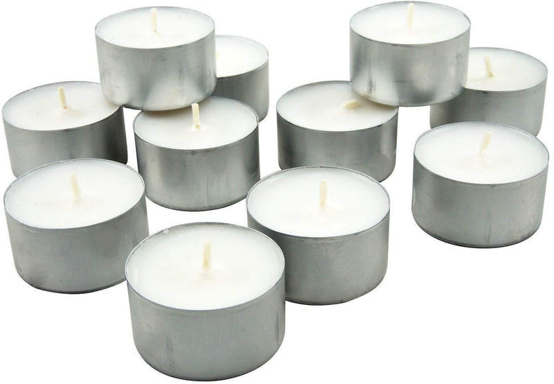 ein sof 9 Hr Burning Pack of 20 Candle(White, Pack of 20)