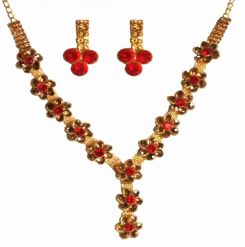 curlwind Metal Jewel Set(Red, Gold)