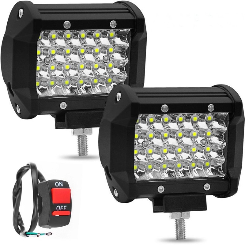 SONSOU Universal Fitting 24 LED Bar Spot Beam Off Road Driving Fog Lamp (72 W, White) -Set of 2 Car Fancy Lights(White)