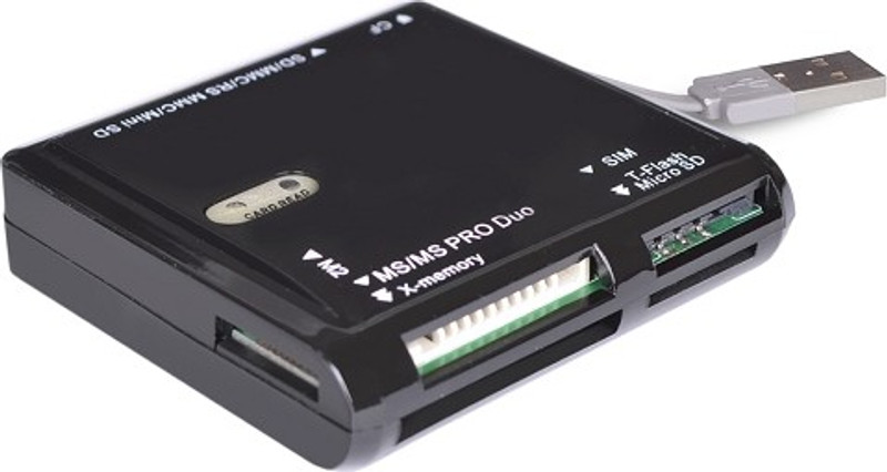 tech Universe TU1356 All-in-One USB 2.0 (also reads mobile sim card) Card Reader(Black)