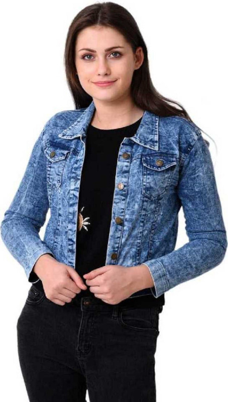 kanzul Full Sleeve Solid Women Denim Jacket