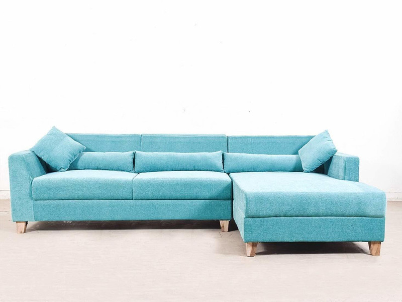 sunny designer sofas Fabric 3 Seater  Sofa(Finish Color - Blue)
