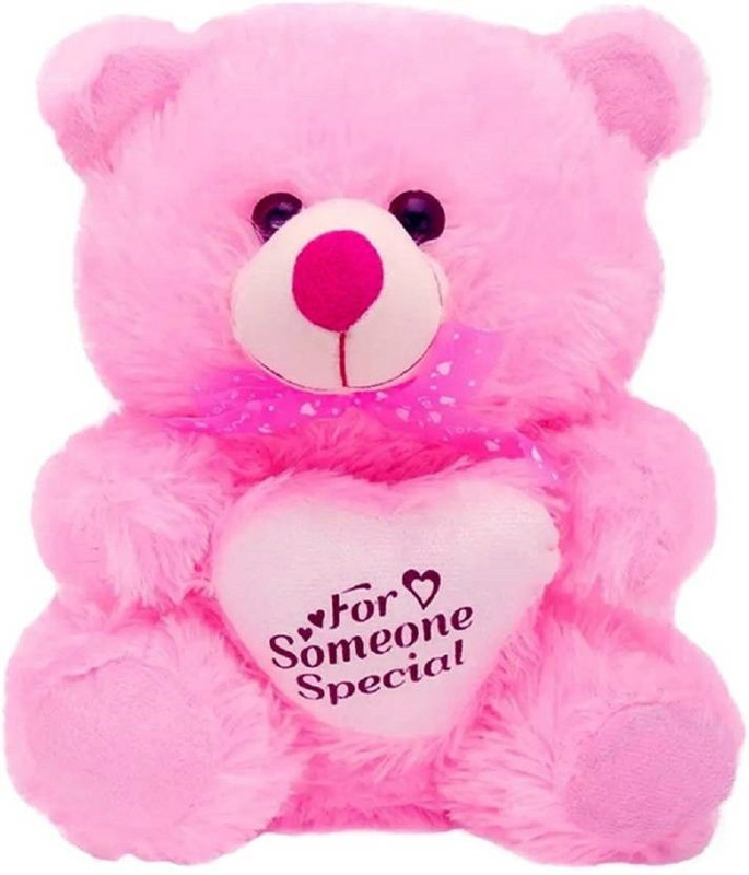 Kiddietown STUFF TEDDY BEAR WITH HEART (SOMEONE SPECIAL) SITTING/ GIFT FOR GIRLFRIEND/ GIFT FOR SOMEONE SPECIAL/VALENTINES DAY GIFT/ BIRTHDAY GIFT/ ANNIVERSARY GIFT  - 60 cm(Pink)