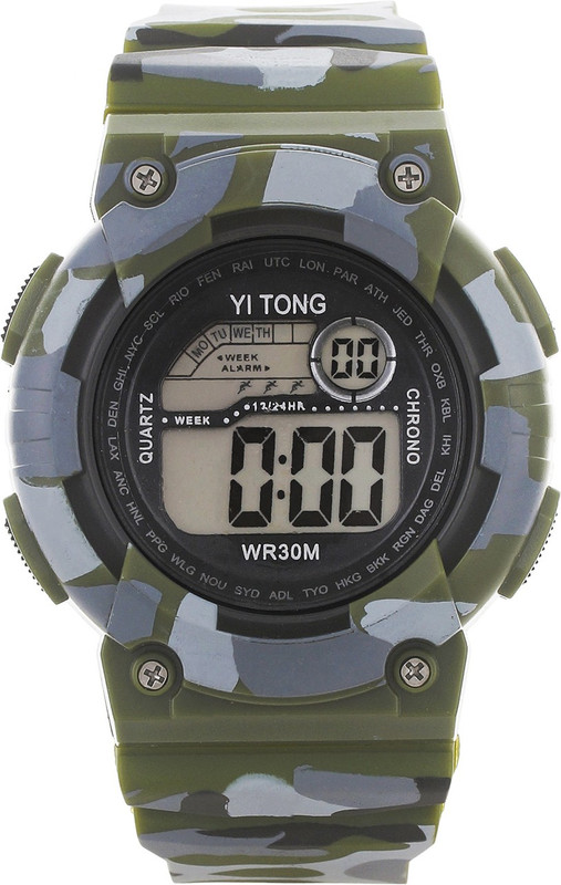 blutech Multicolor Dial Army Strap Digital sports Watch boys Digital Watch  - For Men