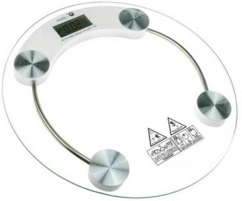 Zelenor Personal Health Human Body Weight Machine 2003A 8mm Round Glass Weighing Scale(White)