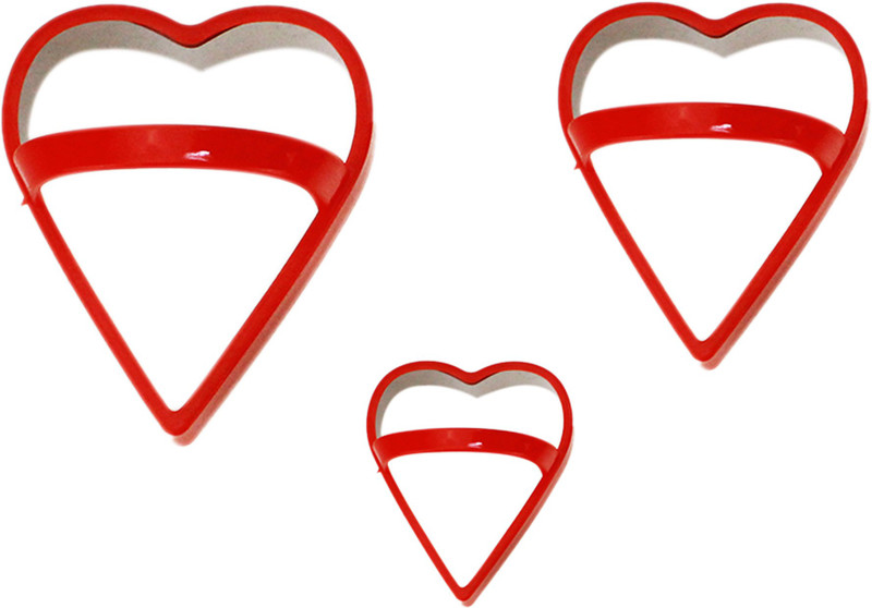 AVMART Blue Silicon Steel Heart Shaped Cookie Cutter Cookie Cutter(Pack of 6)